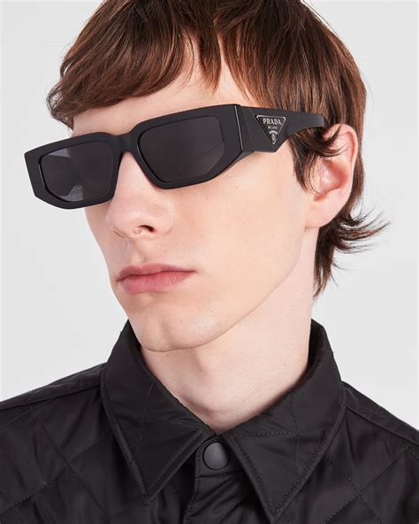 prada gray rectangle sunglasses|prada symbole sunglasses men's.